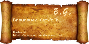 Braunauer Geréb névjegykártya